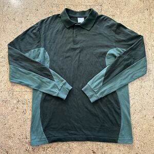 Adsum Long Sleeve Polo Cut & Sew Rugby Button Up Shirt XL